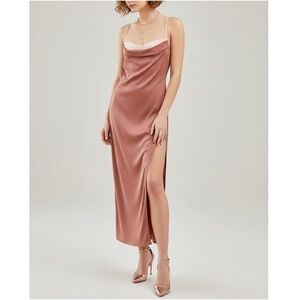 FOR LOVE & LEMONS Viv Maxi Dress, Brown, XL